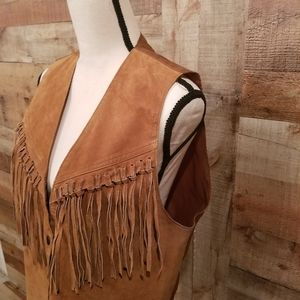 MPW suede fringe vest large